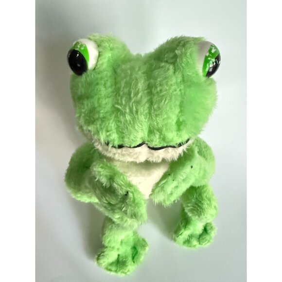 Vintage tween stuff Rushton Plush Green Frog Toy (scuffed eyes, disheveled fur) - Picture 2 of 14